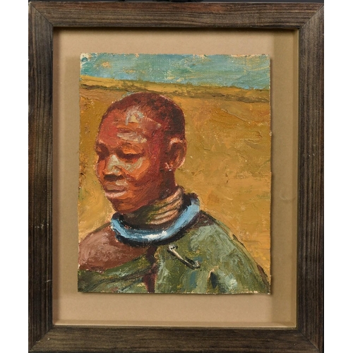 1350 - Circle of Irma Stern, head study of an African figure, oil on canvas, 8