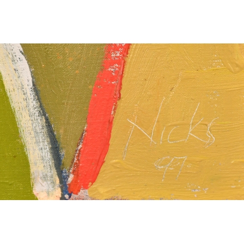 1384 - Kanwaldeep Singh Kang 'Nicks', (1964-2007), an untitled abstract study, oil on canvas, signed and da... 