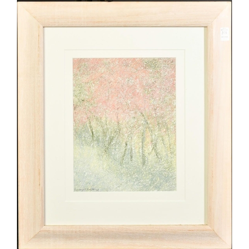 1393 - Paramjit Singh, Indian School, Circa 2001, an untitled landscape of blossoming trees, mixed media mo... 