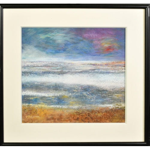 1396 - Usha Bullman (20/21st Century), 'Sea Scape', acrylic on board, signed, 14