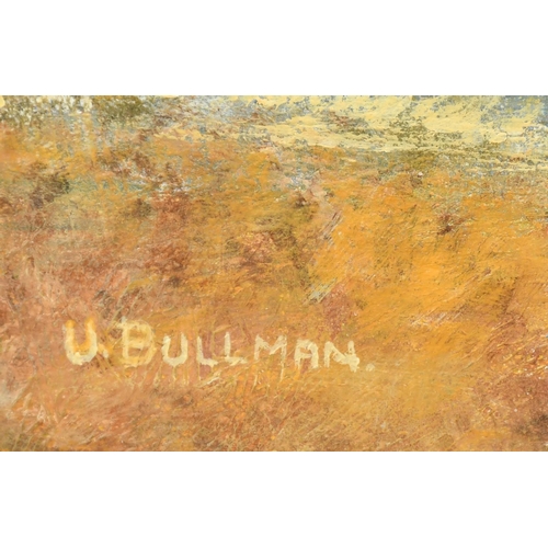 1396 - Usha Bullman (20/21st Century), 'Sea Scape', acrylic on board, signed, 14