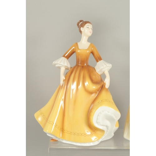 1104 - A COLLECTION OF EIGHT ROYAL DOULTON FIGURINES OF LADIES.