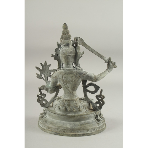 1163 - A CHINESE BRONZE TARA FIGURE.