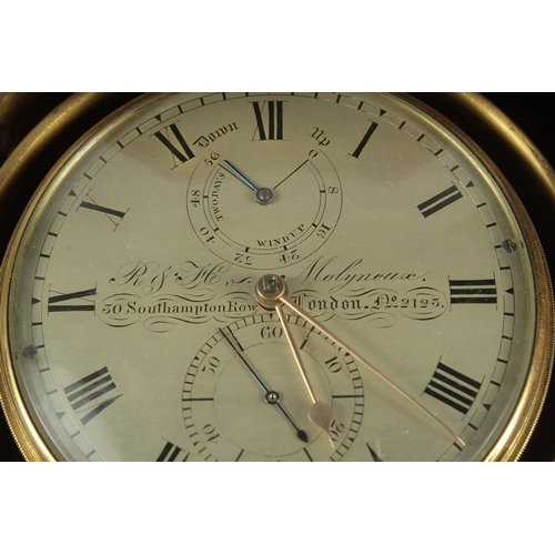 1201 - A SUPERB MAHOGANY CASE CHRONOMETER by ROBERT MOLYNEUX & SONS, 50 Southampton Row, London. No. 2123. ... 