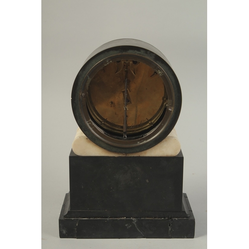 1208 - A VERY GOOD REGENCY MARBLE CASED CLOCK with gilt dial. Signed Henry Berkley Esq.. 4.5ins diameter.... 