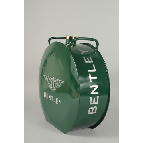 1319 - A BENTLEY OIL CAN. 14ins high.