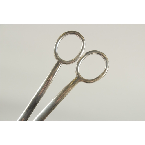 1435A - A PAIR OF SILVER PLATE GRAPE SCISSORS.