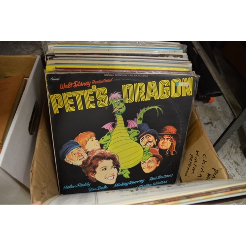 105 - A box of LP records.