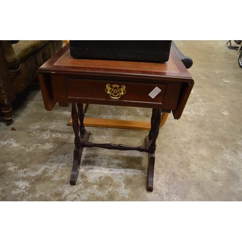 155 - Two reproduction mahogany chest of drawers and a similar sofa table.