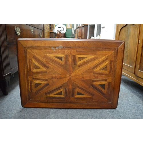 183 - Inlaid mahogany occasional table with a drawer to one end.