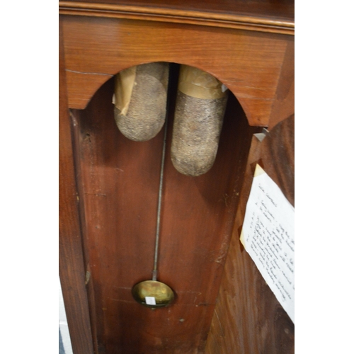 249 - A good 19th century mahogany longcase clock, the painted arched dial signed B Joseph, Swansea.