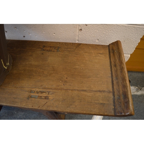 304 - A good Chinese softwood altar table with carved and pierced supports.