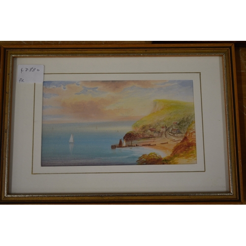 338 - G M Avondale, Torbay coastal views, watercolours, a pair.