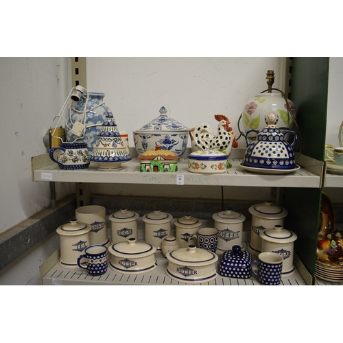 36 - A quantity of 'Victorian Pottery' kitchen ware and other items.