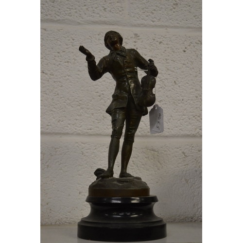 466 - A Spelter model of a musician.