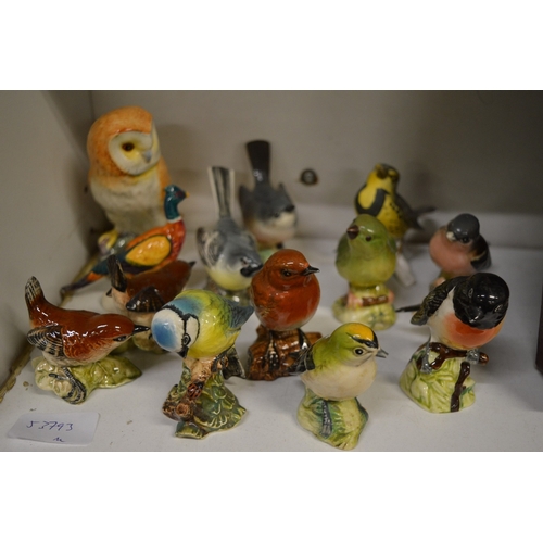 468 - Beswick and other models of birds together with a Commemorative dish.