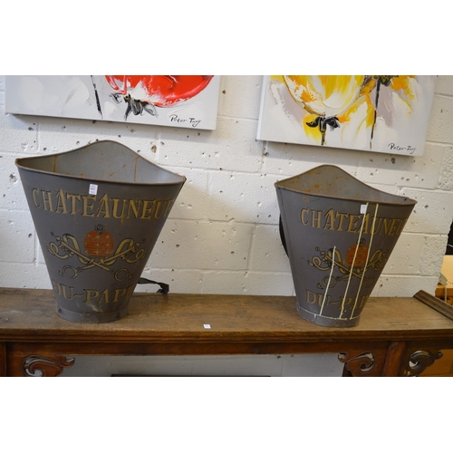 643 - A pair of grape picking buckets.