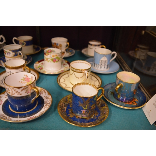 71 - A collection of tea and coffee cups with saucers, some trio's.