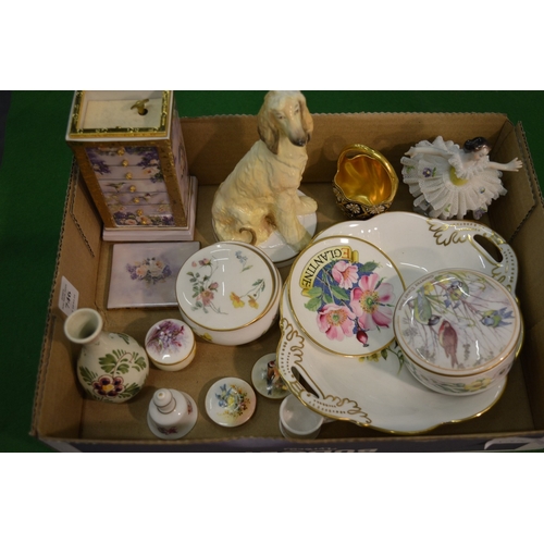 746 - A Royal Worcester porcelain model of an Afghan dog and other collectable china.