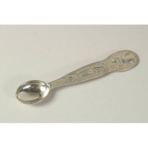 1862 - A TIFFANY CHILD'S SPOON in a Tiffany box.