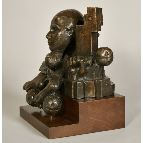 127 - Sir Eduardo Paolozzi KBE, RA, HRSA (1924-2005), a Maquette for 'Great Ormond Street', bronze, on a w... 