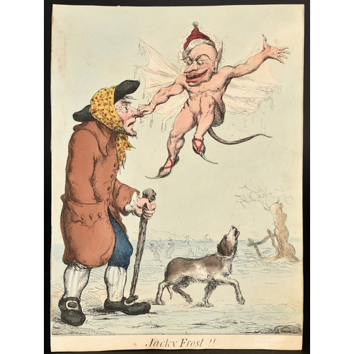 13 - John Cawse after G M Woodward, 'Jacky Frost !!', hand coloured etching, 13