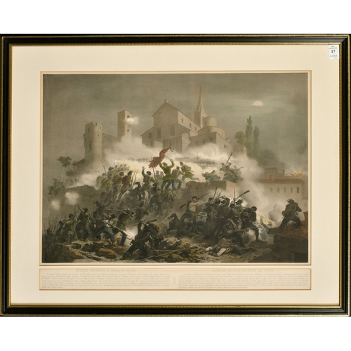 17 - ITALIAN WAR OF INDEPENDENCE, CAMPAIGN OF THE PIEDMONTESE ARMY in 1848.  A framed set of 6 original l... 