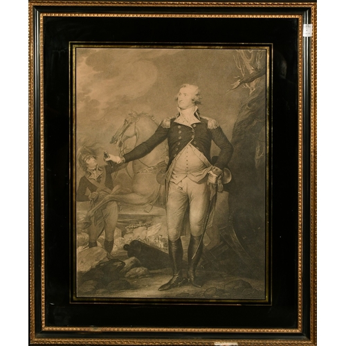 2 - Thomas Cheesman after John Trumbull, 'General George Washington at Trenton', stipple engraving, verr... 