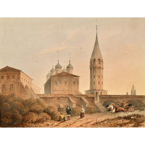 33 - Two hand coloured lithographs of Seville Cathedral, 15