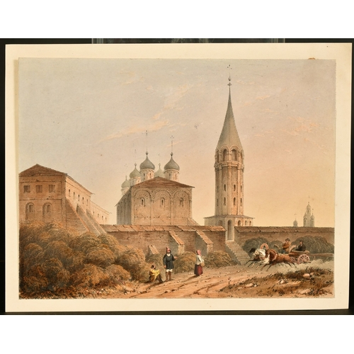 33 - Two hand coloured lithographs of Seville Cathedral, 15