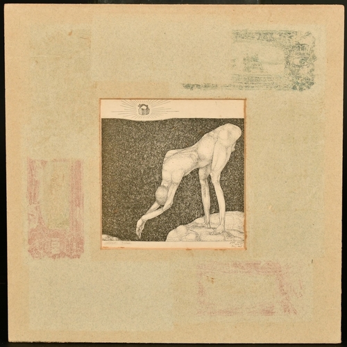 34 - After Paul Klee, 'Ein Mann Versinkt vor der Krone', photomechanical print, possibly collotype, with ... 