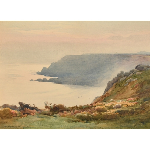 58 - John Farquarson (1865-1931), a collection of three coastal views, watercolour, each signed, the smal... 