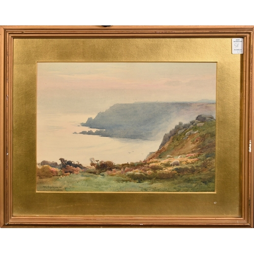 58 - John Farquarson (1865-1931), a collection of three coastal views, watercolour, each signed, the smal... 