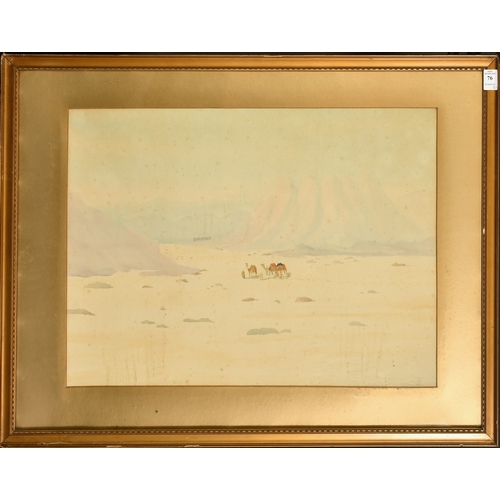 76 - Caroline Emily Gray Hill (1843-1924), a pair of watercolour scenes of extensive North African views,... 