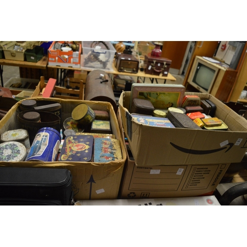 108 - Large quantity of old tins.