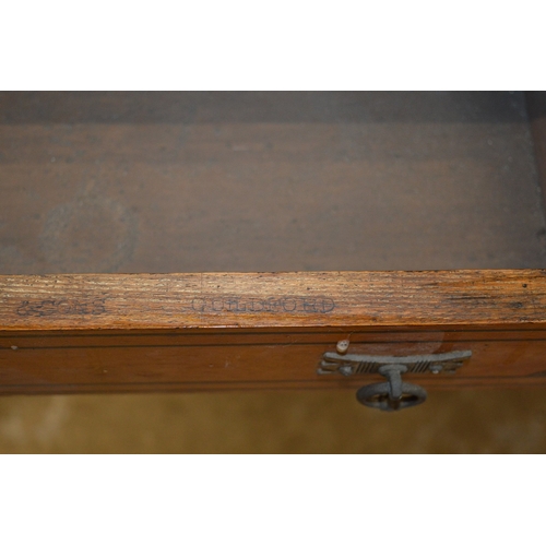 154 - Late Victorian aesthetic movement washstand base (lacking marble top).