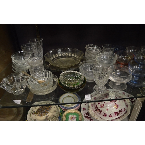 167 - Decorative and household glassware.