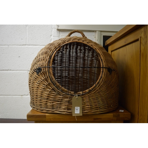 181 - A wicker cat basket.