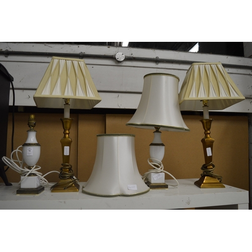 70 - Two pairs of table lamps.