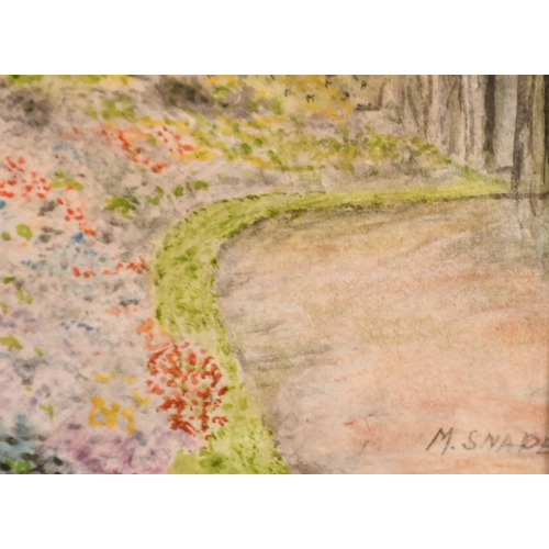 106 - Martin Snape (1852-1930), a garden path, watercolour, signed, 6.5