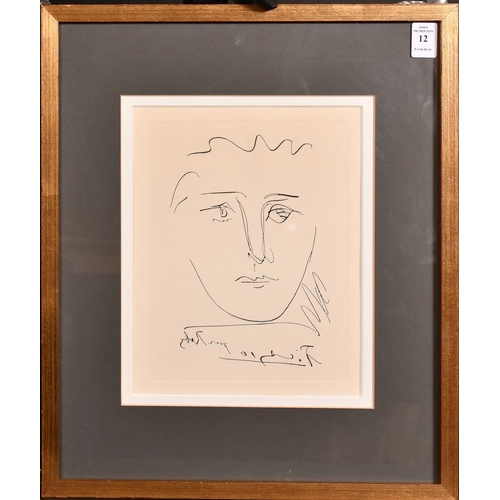 12 - Pable Picasso, 'Pour Roby', etching, bears gallery label verso, plate size 9