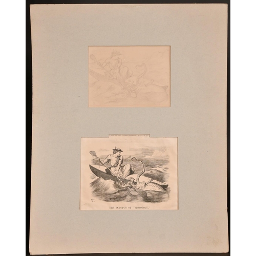 137 - John Tenniel (1820-1914), 'The Octopus of Monopoly', pencil, signed with initials, 6.25