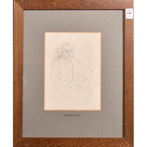 149 - Attributed to Philip Wilson Steer (1860-1942), a portrait study of a seated gentleman, pencil, 9