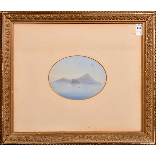 163 - 19th Century Neapolitan School, a pair of gouache views around the bay of Naples, each 5.25