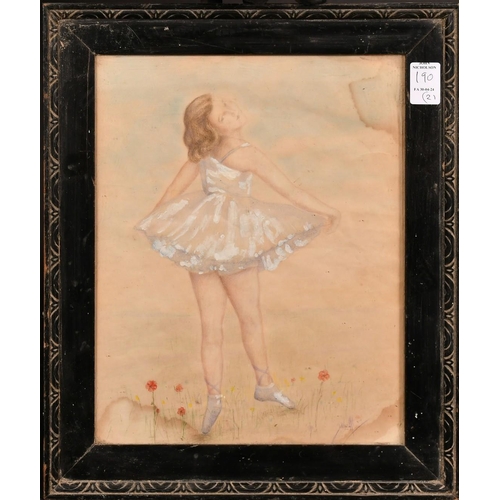 180 - Tony, Circa 1941, a costume design for a ballerina, watercolour, signed and dated, 9.5