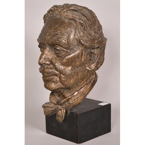 190 - Mid-20th Century English school, a head study of the artist Montague Smyth (1863-1965), plaster with... 