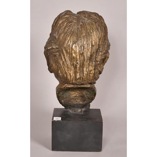 190 - Mid-20th Century English school, a head study of the artist Montague Smyth (1863-1965), plaster with... 