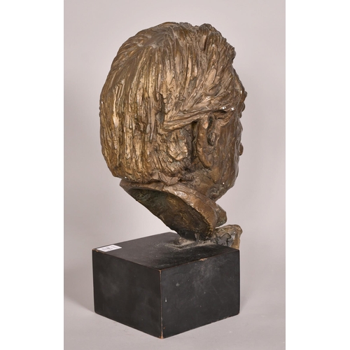 190 - Mid-20th Century English school, a head study of the artist Montague Smyth (1863-1965), plaster with... 