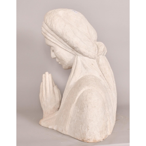 191 - Florian Pilkington-Miksa (1950-2021), 'Praying Woman', composite stone, 21