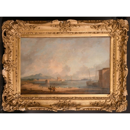 196 - Circle of Richard Parkes Bonnington, view of the Port of Leghorn, Italy, oil on canvas, ascribed to ... 